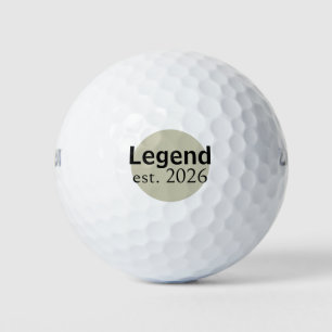 Minimalistische Titel Opgericht Jaar Legende Golfballen