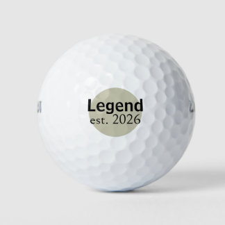 Minimalistische Titel Opgericht Jaar Legende Golfballen