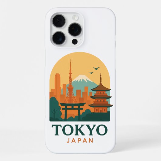 Minimalistische Tokyo Japan Reis | Modern iPhone Hoesje (Achterkant)