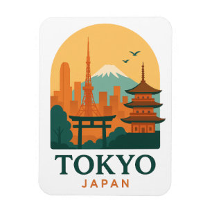 Minimalistische Tokyo Japan Reis Souvenir Magneet