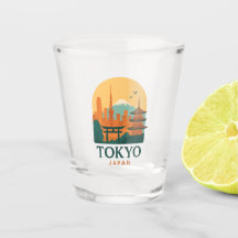 Minimalistische Tokyo Japan Shotglas – Moderne Rei