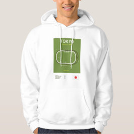 Minimalistische Tokyo Paardenrenbaan Print Hoodie