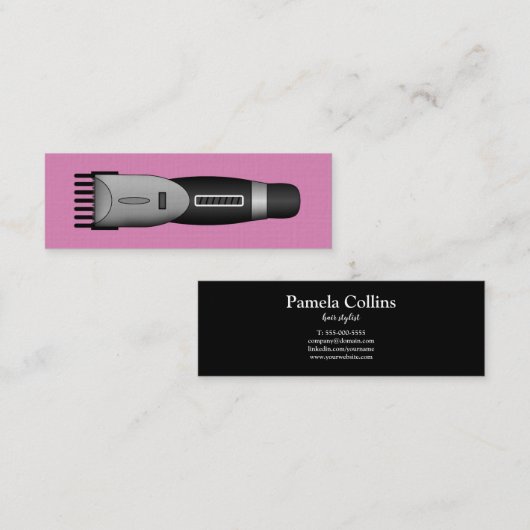 minimalistische tondeuse | kapper | kapper mini visitekaartje (Voorkant / Achterkant)