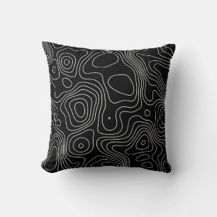 Minimalistische topografische contourlijnen met ku kussen