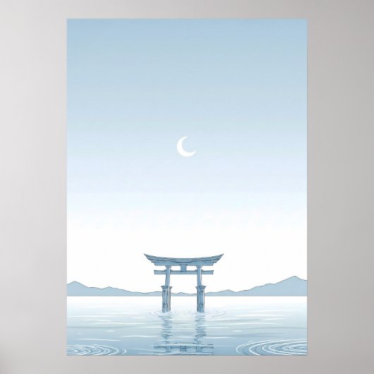 Minimalistische Torii-poort wandkunst Poster (Voorkant)
