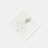 Minimalistische Toscaanse olijfbladeren tak Servet (Hoek)