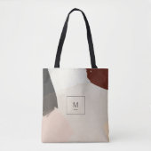 Minimalistische Tote Tas met Roze Bourgognekwastst (Voorkant)