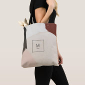 Minimalistische Tote Tas met Roze Bourgognekwastst (Dichtbij)