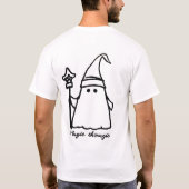 Minimalistische tovenaar Ghost Drawing Magic Sketc T-shirt (Achterkant)