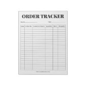 Minimalistische tracker voor zakelijke bestellinge notitieblok (Linkerzijde)