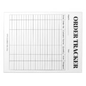 Minimalistische tracker voor zakelijke bestellinge notitieblok (Voorkant)