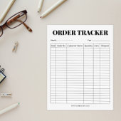 Minimalistische tracker voor zakelijke bestellinge notitieblok