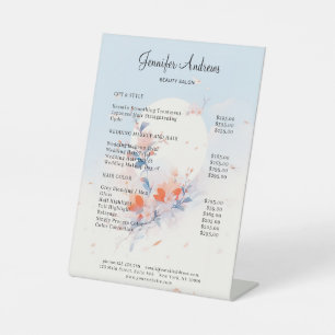 Minimalistische traditionele Chinese salonprijzenl Reclamebord Met Voetstuk
