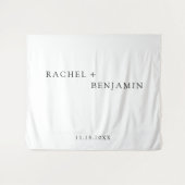 Minimalistische traditionele eenvoudige zwart-wit  wandkleed (Voorkant (horizontaal))