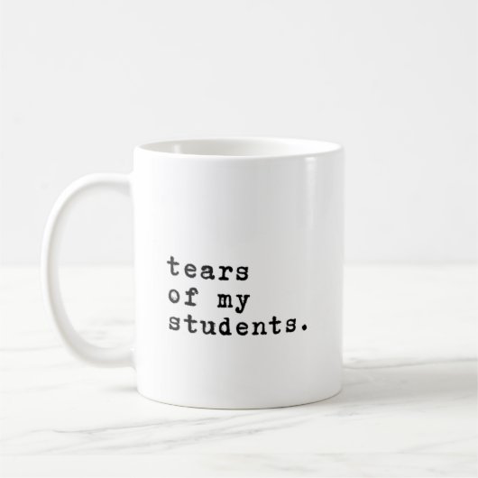 Minimalistische tranen van mijn studenten Koffie M Koffiemok (Links)