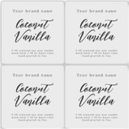 Minimalistische transparante eenvoudige verpakking sticker