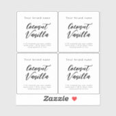 Minimalistische transparante eenvoudige verpakking sticker (Vel)