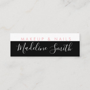 Minimalistische Trendy Block Make-up Kunstenaar Mini Visitekaartje