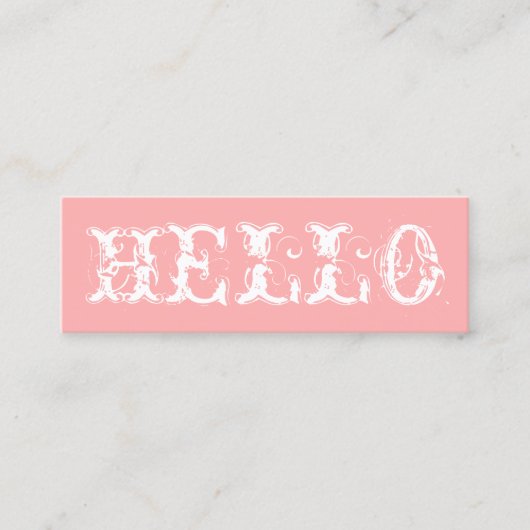 Minimalistische trendy eenvoudige moderne pastelro mini visitekaartje (Voorkant)