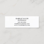 Minimalistische trendy eenvoudige moderne pastelro mini visitekaartje (Achterkant)