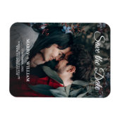 Minimalistische trendy foto Bewaar de datum huweli Magneet (Horizontaal)