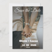 Minimalistische trendy foto Save the Date Kaart In (Voorkant)