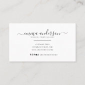 Minimalistische Trendy Fotocollage Fotograaf Visitekaartje (Achterkant)