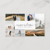 Minimalistische Trendy Fotocollage Fotograaf Visitekaartje (Voorkant)