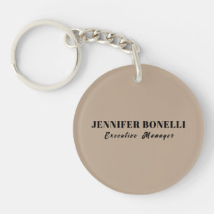 Minimalistische trendy gepersonaliseerde aangepast sleutelhanger