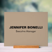 Minimalistische trendy gepersonaliseerde naam acryl bord (Neutraal)