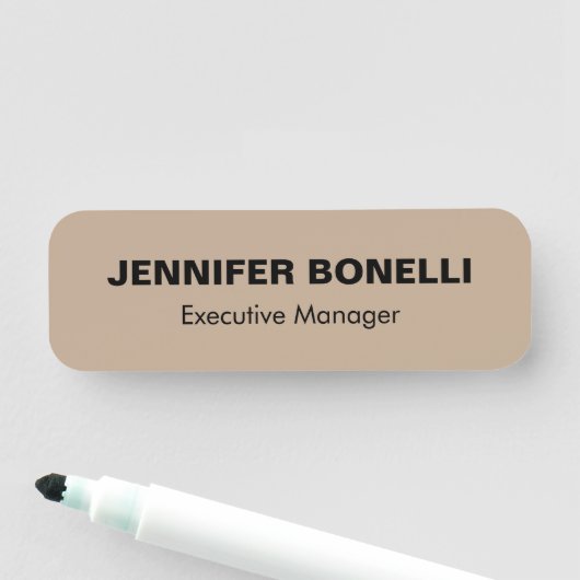 Minimalistische trendy gepersonaliseerde naam naamplaatje (In situ)