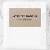 Minimalistische trendy gepersonaliseerde naam rechthoekige sticker (Tas)