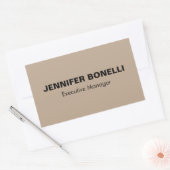 Minimalistische trendy gepersonaliseerde naam rechthoekige sticker (Envelop)