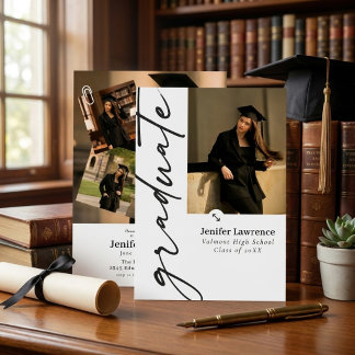 Minimalistische trendy lay-out foto afgestudeerd kaart