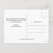 Minimalistische trendy moderne foto familie kerst feestdagenkaart (Achterkant)