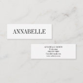 Minimalistische trendy moderne visitekaartjes (Voorkant / Achterkant)