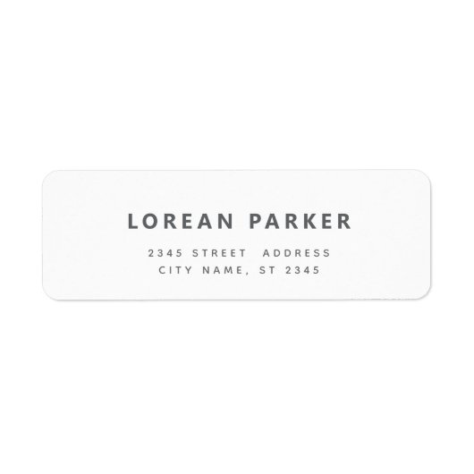 Minimalistische trendy simpel, vaag en vet etiket (Voorkant)