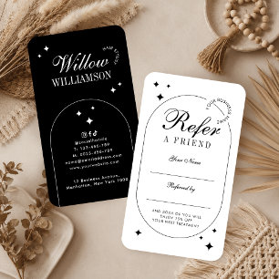Minimalistische Trendy Vintage Script Beauty Salon Aanbevelingskaartje