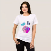 Minimalistische trendy vlindervormgeving ADV-creat Tri-Blend Shirt (Voorkant volledig)