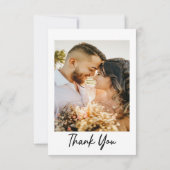 Minimalistische Trendy Zwart Typografie Foto Bruil Bedankkaart (Achterkant)