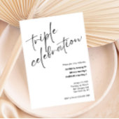 Minimalistische Triple Celebration gezamenlijke ve Kaart