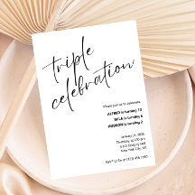 Minimalistische Triple Celebration gezamenlijke ve