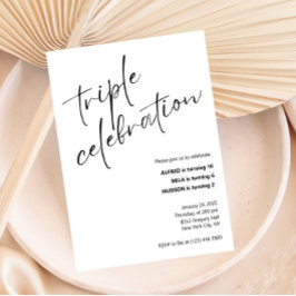Minimalistische Triple Celebration gezamenlijke ve Kaart