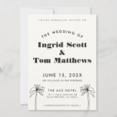 Minimalistische tropen bruiloft uitnodiging (Voorkant)