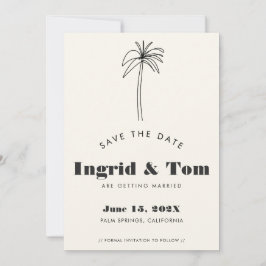 minimalistische tropen save the date