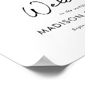 Minimalistische Tropical Paradise bruiloft welkom Poster (Hoek)