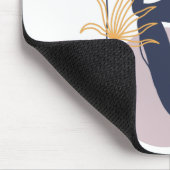 Minimalistische tropische Boho-vrouw in blauw Muismat (Hoek)