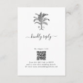 Minimalistische Tropische Palmboom Monogram Bruilo Informatiekaartje (Voorkant)