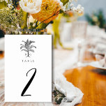 Minimalistische Tropische Palmboom Monogram Bruilo Kaart<br><div class="desc">Een minimalistische tropische palmboom monogram bruiloft ontwerp. Een eenvoudig ontwerp dat een schets van een palmboom gebruikt om een elegant klassiek monogram te creëer. Een charmant zwart-wit tropisch strandontwerp met rustieke streken en stijlvolle scripttypografie. Een elegante kuststrand thema bruiloft tafel nummer ontwerp met moderne elementen. Overeenkomende bruiloft uitnodigingen en andere...</div>