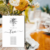 Minimalistische Tropische Palmboom Monogram Bruilo Kaart